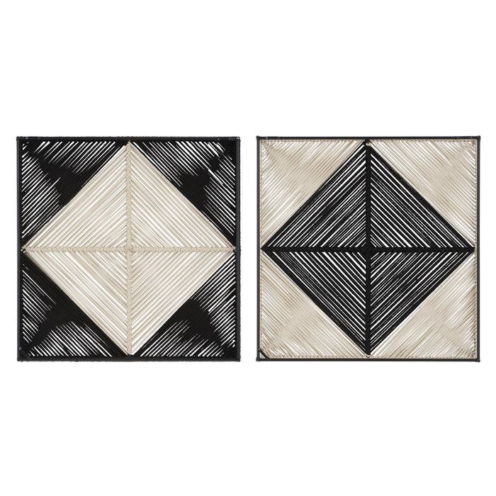 Uttermost 04330 Wall Decor, S/2, Natural Rope In Black And Off-white