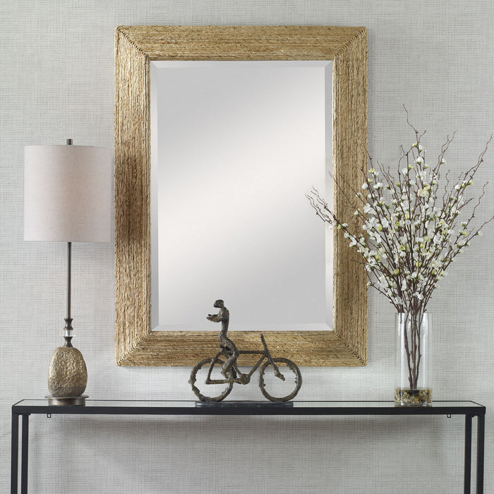 Uttermost 09796 Mirror, Natural Woven Banana Plant