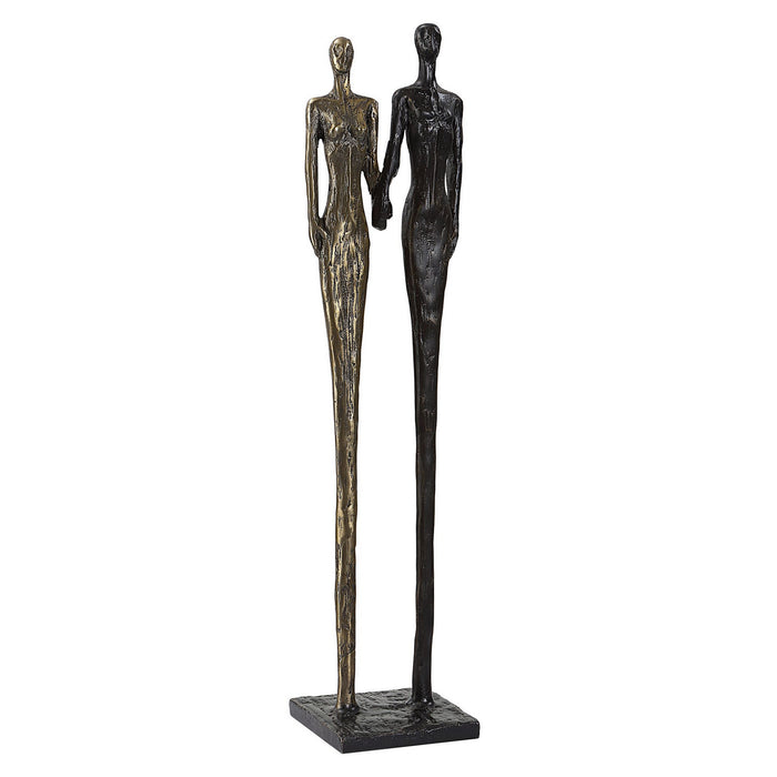 Uttermost 18008 Sculpture, Antique Brass And Rustic Dark Bronze