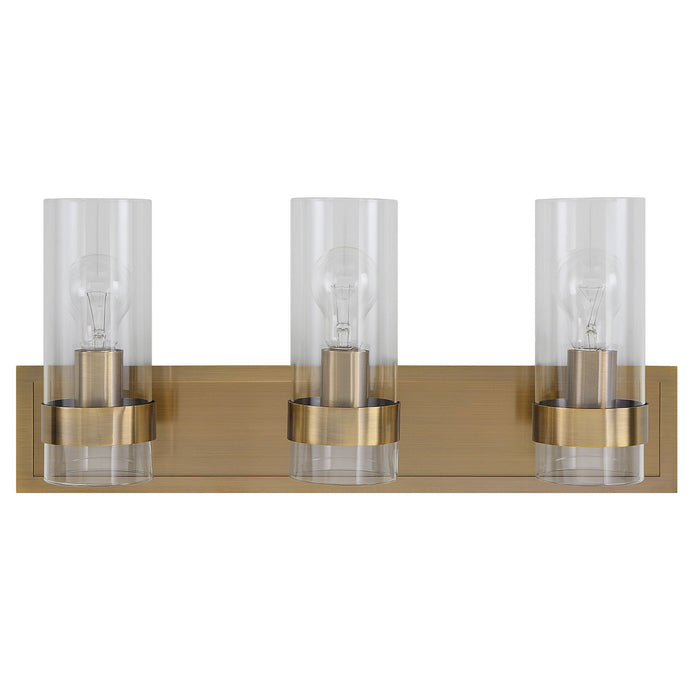 Uttermost 22870 Three Light Vanity, Oxidized Antique Brass