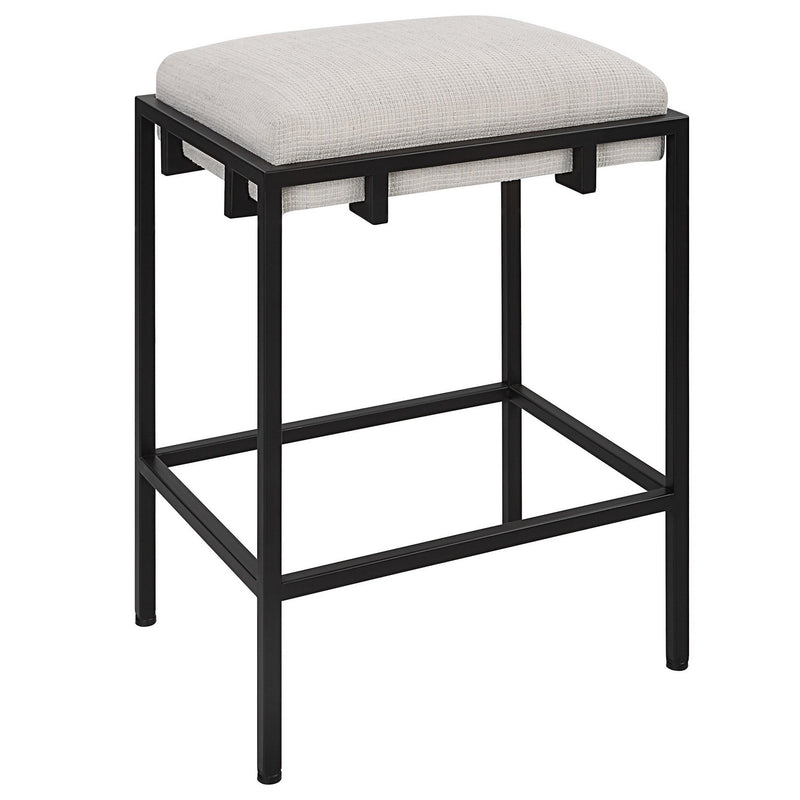 Uttermost 23695 Counter Stool, Matte Black Iron