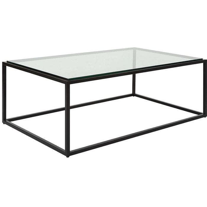 Uttermost 25196 Coffee Table, Satin Black