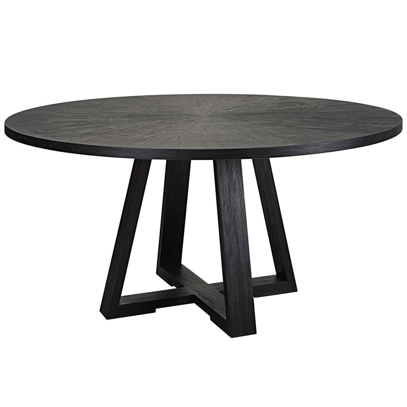 Uttermost 25206 Dining Table, Charcoal Black