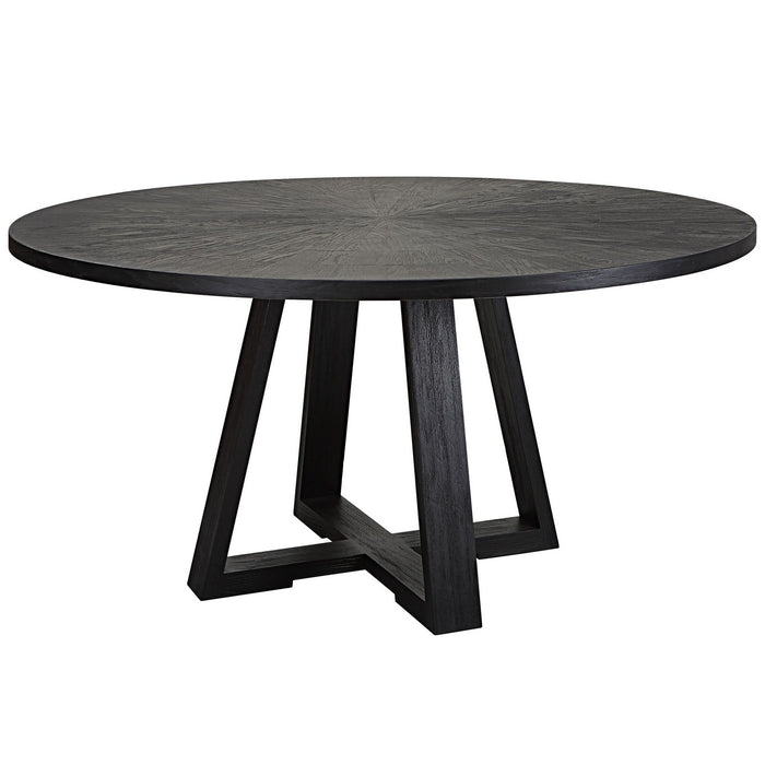 Uttermost 25206 Dining Table, Charcoal Black