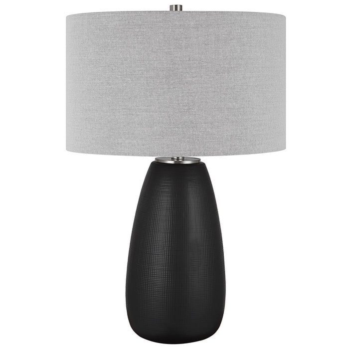 Uttermost 30058-1 One Light Table Lamp, Brushed Nickel