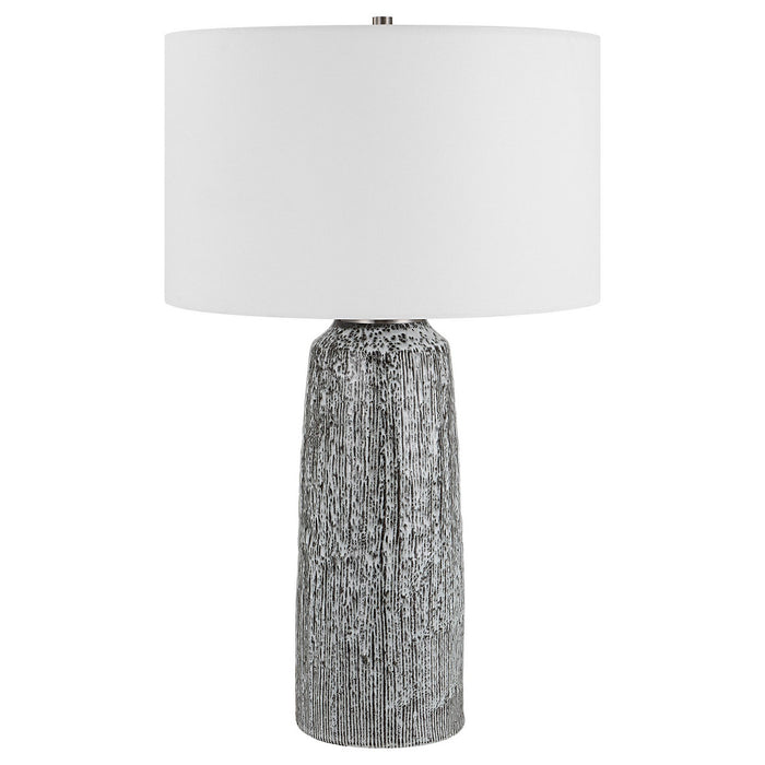 Uttermost 30061-1 One Light Table Lamp, Brushed Nickel