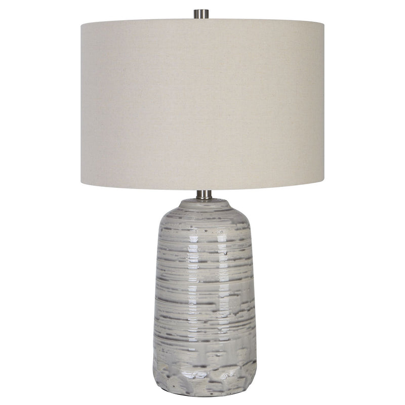Uttermost 30069-1 One Light Table Lamp, Brushed Nickel