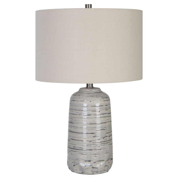 Uttermost 30069-1 One Light Table Lamp, Brushed Nickel
