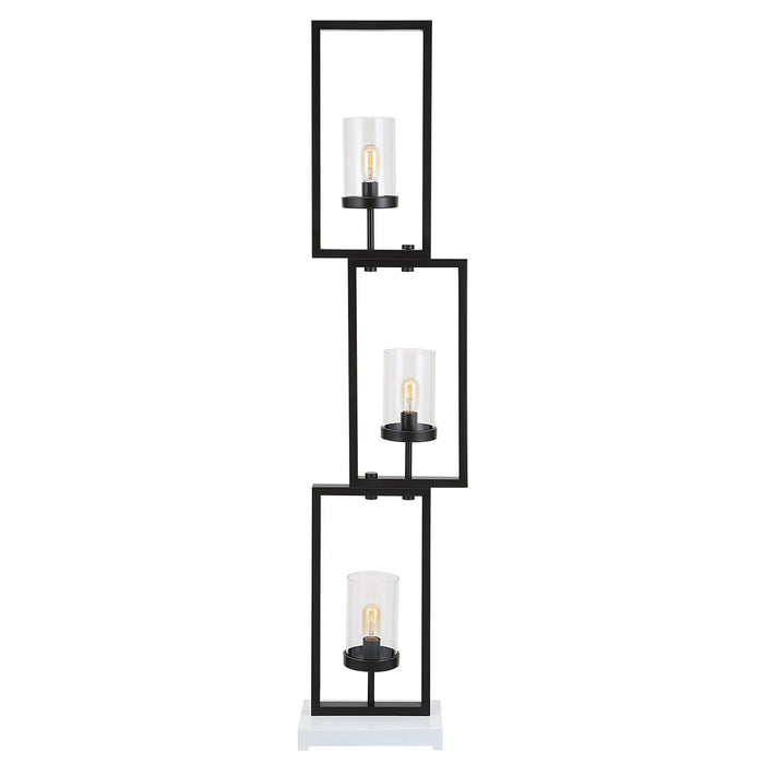Uttermost 30071-1 Three Light Floor Lamp, Satin Black
