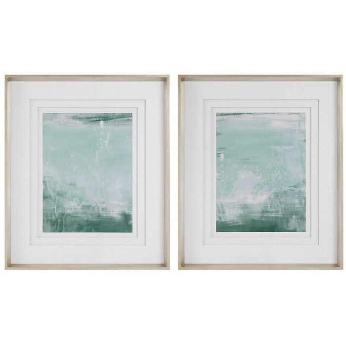 Uttermost 41439 Framed Prints, S/2, Silver Leaf