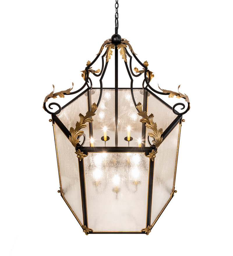 Meyda Tiffany 234527 12 Light Pendant, Solar Black / Gold
