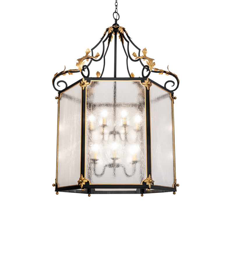 Meyda Tiffany 234527 12 Light Pendant, Solar Black / Gold