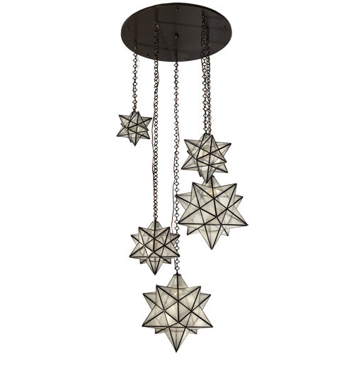 Meyda Tiffany 234759 Five Light Pendant, Timeless Bronze