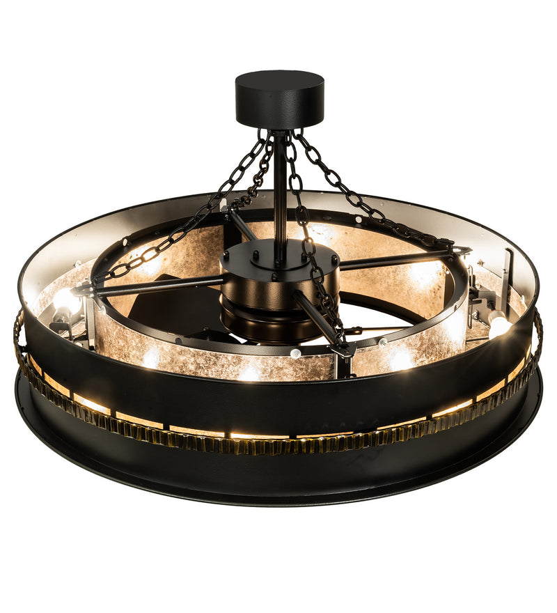 Meyda Tiffany 234842 Eight Light Chandel-Air, Black Metal