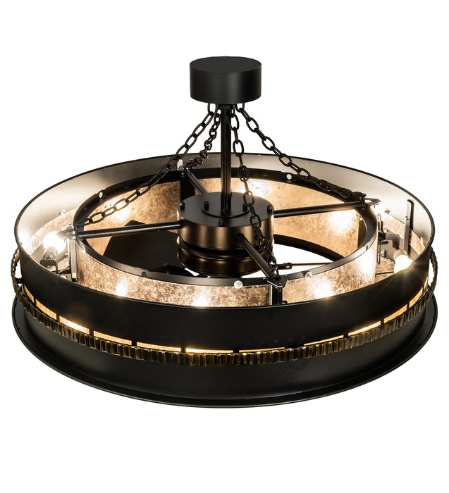 Meyda Tiffany 234842 Eight Light Chandel-Air, Black Metal