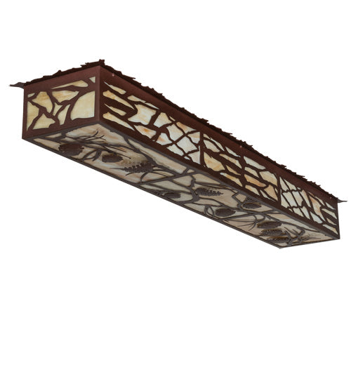 Meyda Tiffany 234976 LED Flushmount, Cafe Noir On Rust
