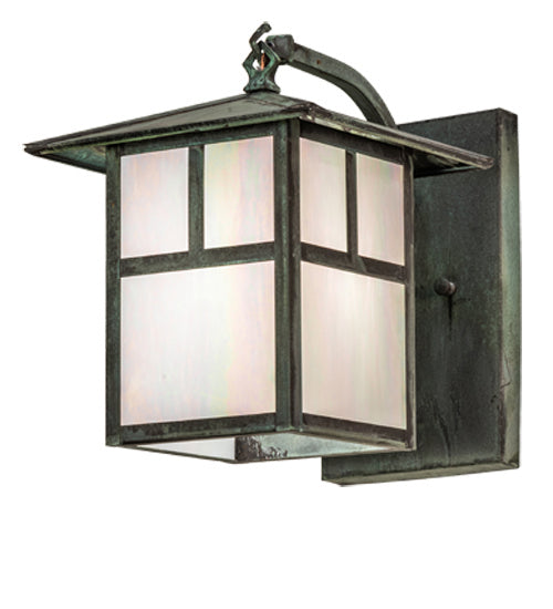 Meyda Tiffany 235141 One Light Wall Sconce, Craftsman Verdigris On Copper