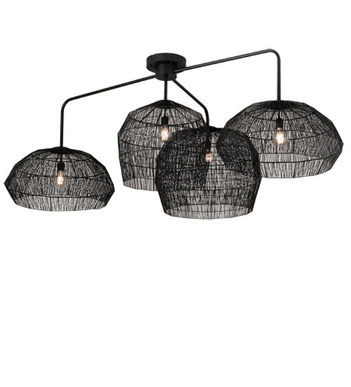 Meyda Tiffany 235454 LED Chandelier, Textured Black