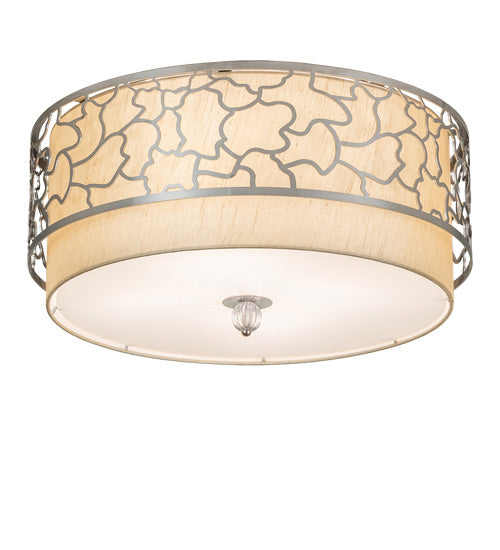 Meyda Tiffany 235575 LED Flushmount, Brushed Stainless Steel/Standard White Gloss