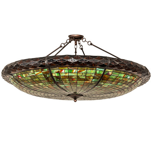 Meyda Tiffany 235738 Six Light Semi-Flushmount, Mahogany Bronze