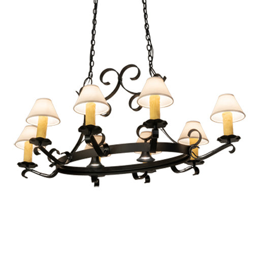 Meyda Tiffany 235822 Ten Light Chandelier, Old Wrought Iron