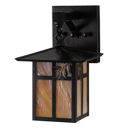 Meyda Tiffany 235887 One Light Wall Sconce, Craftsman Brown