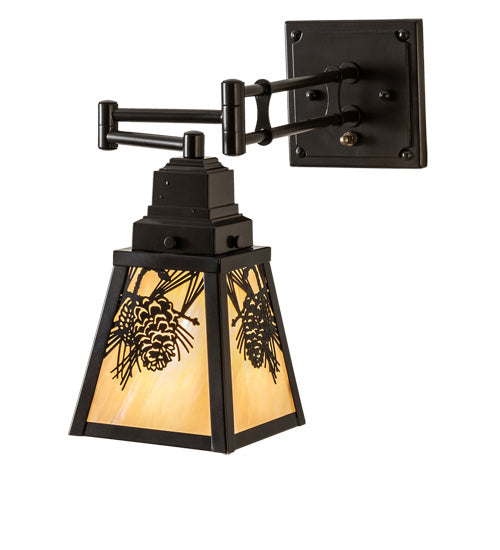 Meyda Tiffany 235906 One Light Swing Arm Wall Sconce, Timeless Bronze