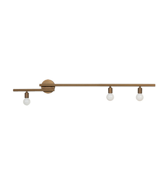 Meyda Tiffany 235910 Three Light Wall Sconce, Brushed Brass