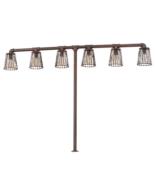 Meyda Tiffany 236019 Six Light Table Lamp, Rustic Nail