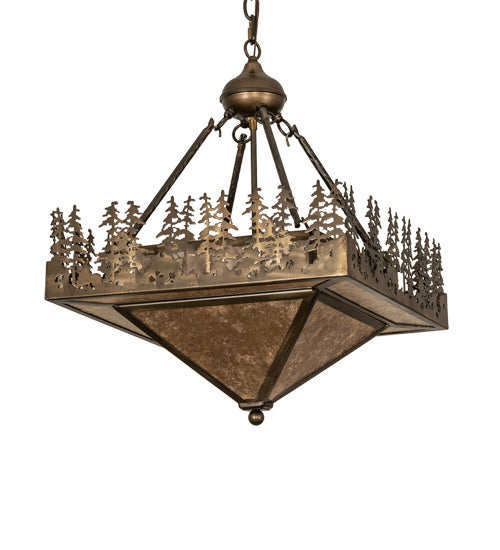Meyda Tiffany 236054 Four Light Pendant, Antique Copper