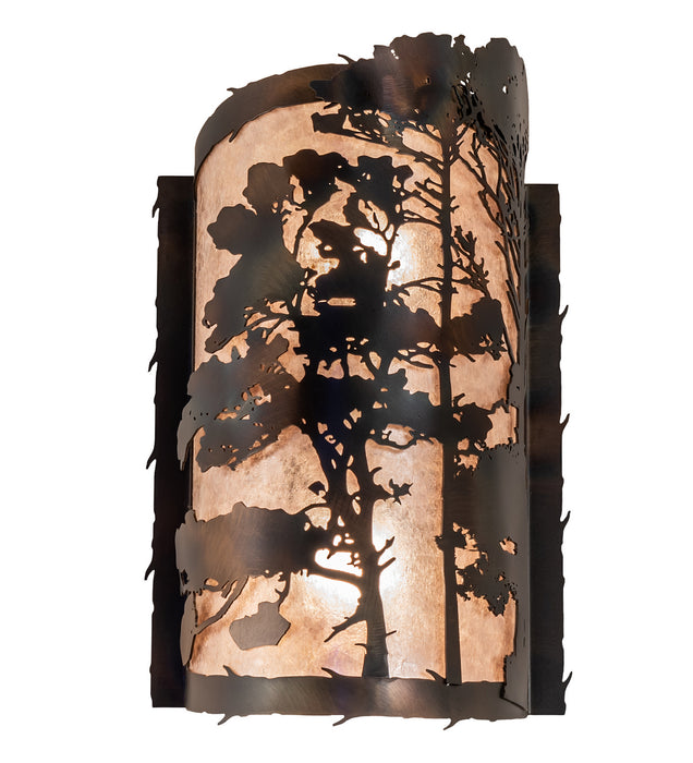 Meyda Tiffany 236441 Two Light Wall Sconce, Dark Burnished Antique Copper