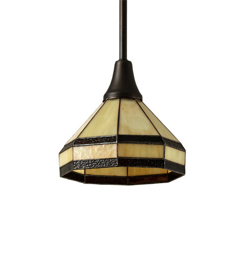 Meyda Tiffany 236479 One Light Mini Pendant, Craftsman Brown