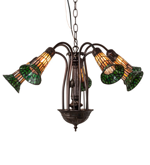 Meyda Tiffany 236530 Seven Light Chandelier, Mahogany Bronze