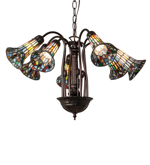 Meyda Tiffany 236531 Seven Light Chandelier, Mahogany Bronze