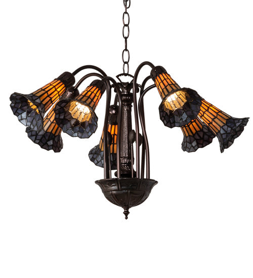 Meyda Tiffany 236534 Seven Light Chandelier, Mahogany Bronze