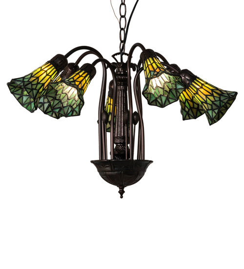 Meyda Tiffany 236537 Seven Light Chandelier, Mahogany Bronze