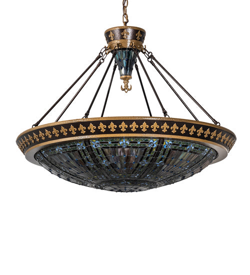 Meyda Tiffany 236594 Six Light Pendant, Copper Vein New Gold