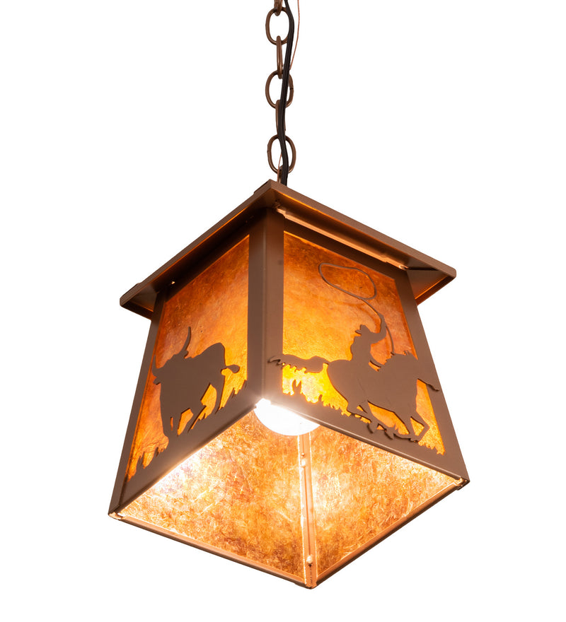 Meyda Tiffany 236859 One Light Pendant, Metallic Bronze