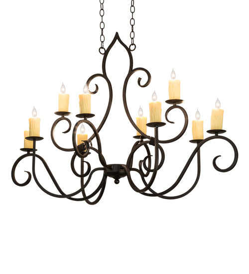 Meyda Tiffany 237296 Ten Light Chandelier, Oil Rubbed Bronze