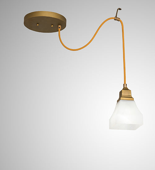 Meyda Tiffany 237612 One Light Pendant, Matte Buttered Brass