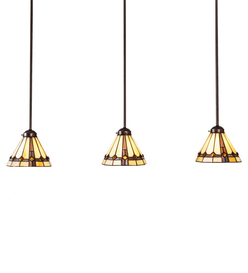 Meyda Tiffany 237619 Three Light Island Pendant, Mahogany Bronze