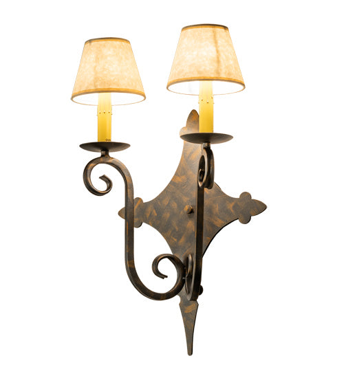 Meyda Tiffany 237715 Two Light Wall Sconce, French Bronze