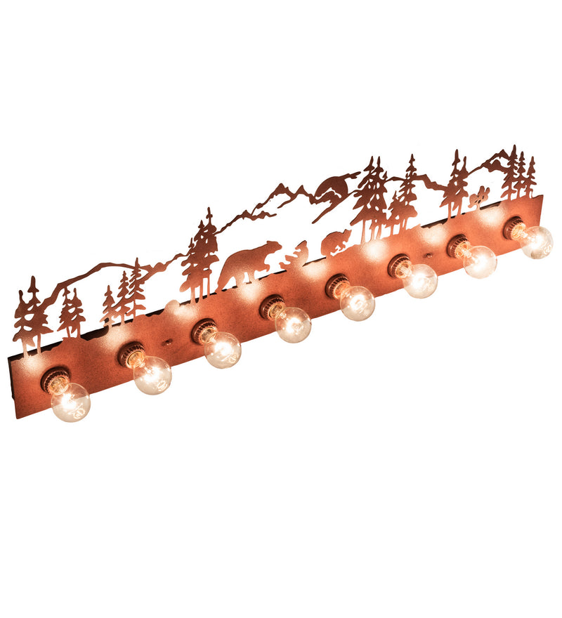 Meyda Tiffany 237855 Eight Light Vanity, Rust