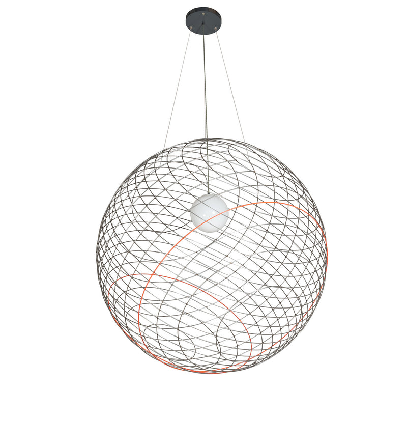 Meyda Tiffany 238114 LED Pendant, Stainless Steel/Nitro Orange/Phosphate Prime