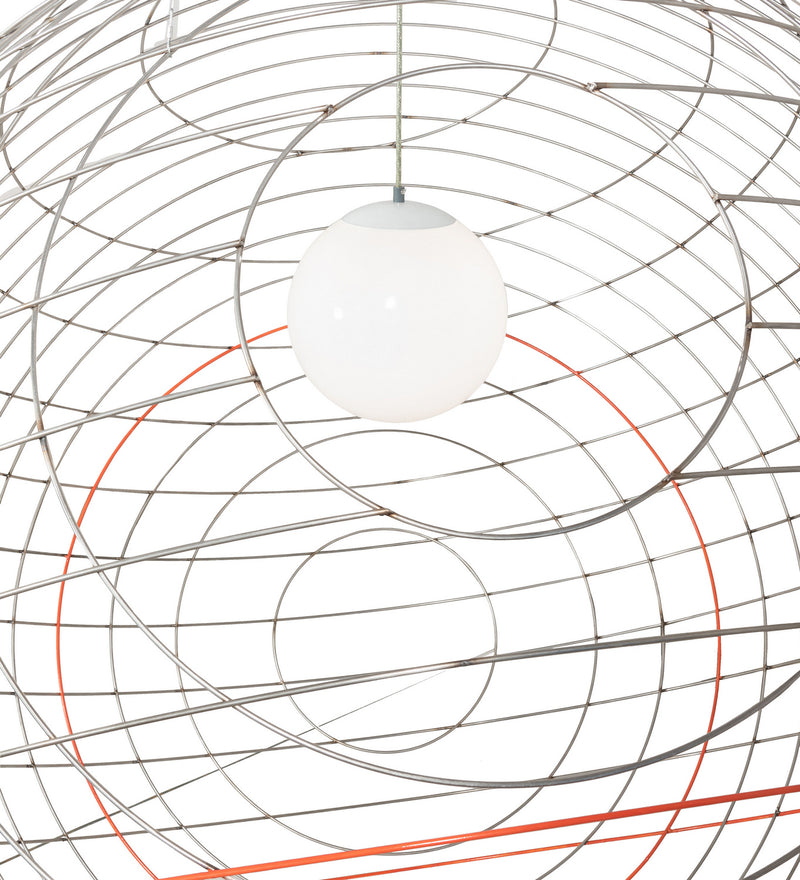 Meyda Tiffany 238114 LED Pendant, Stainless Steel/Nitro Orange/Phosphate Prime