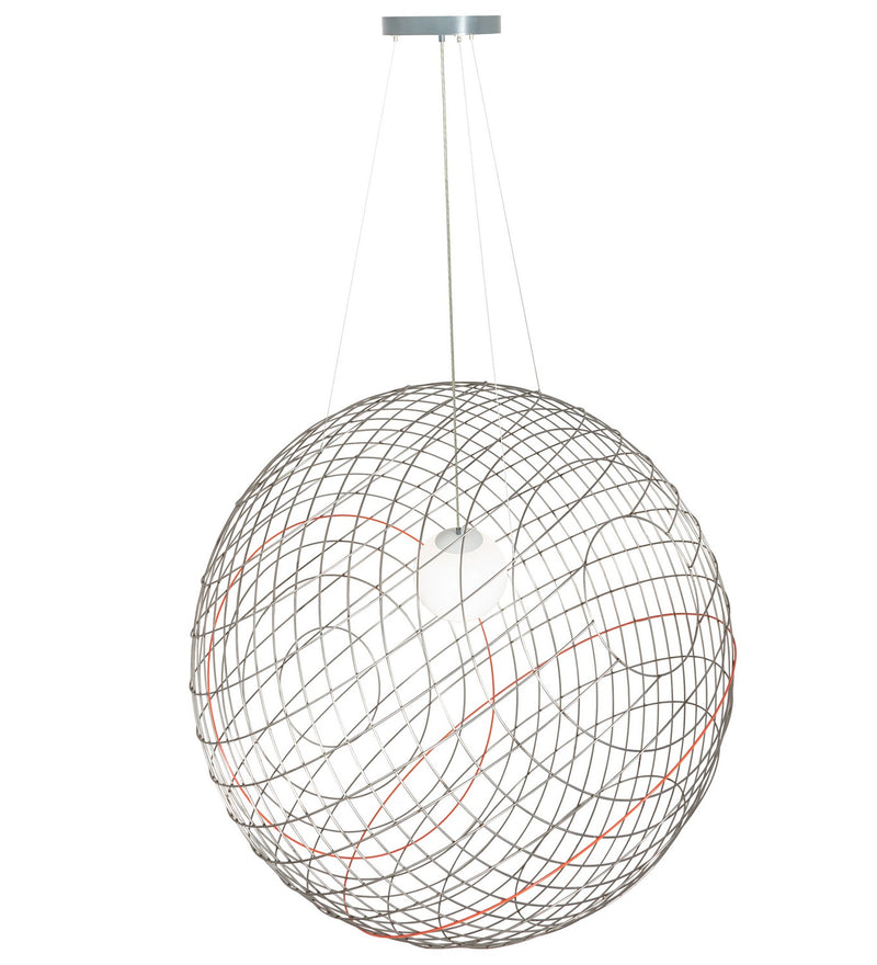 Meyda Tiffany 238114 LED Pendant, Stainless Steel/Nitro Orange/Phosphate Prime
