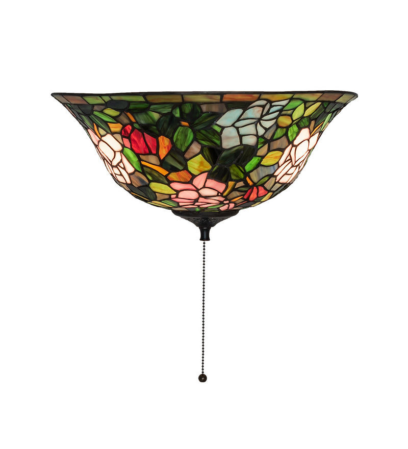 Meyda Tiffany 23821 Three Light Fan Light Fixture, Mahogany Bronze