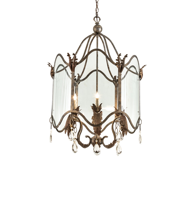 Meyda Tiffany 238251 Six Light Chandelier, Corinth And Cortez Gold