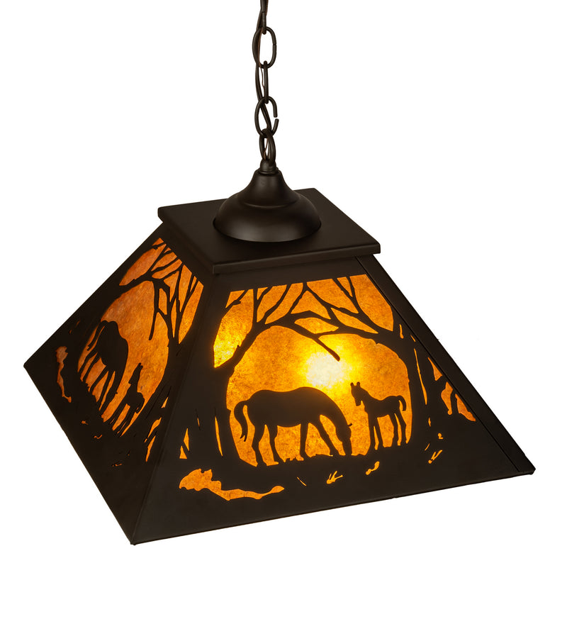 Meyda Tiffany 238406 One Light Pendant, Oil Rubbed Bronze