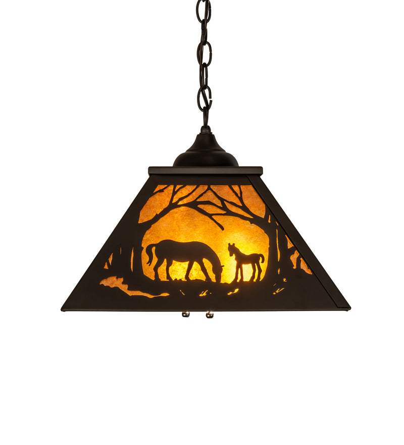 Meyda Tiffany 238406 One Light Pendant, Oil Rubbed Bronze